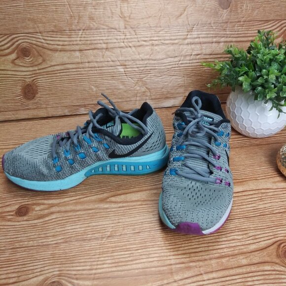 Nike Women's Air Zoom Structure 19 Gray Running Shoe sneakers size 9.5 - Picture 1 of 11